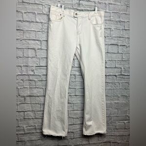 Levi's SilverTab White Distressed Denim Modern Boot Jeans men's 38/32